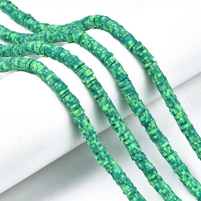 Handmade Polymer Clay Beads Strands CLAY-R089-6mm-167-1