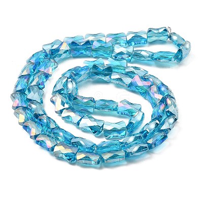 AB Color Plated Transparent Glass Beads Strands EGLA-P051-06A-A10-1
