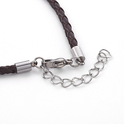 Braided Leather Cord Bracelet Making MAK-L018-05E-1