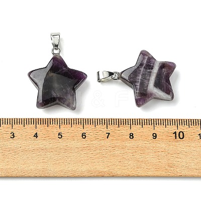 Natural Banded Amethyst Pendants GG-K002-10N-1