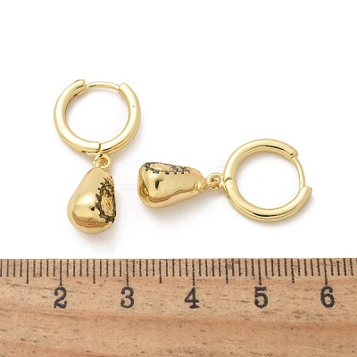 Brass Cubic Zirconia Hoop Earrings EJEW-Q015-02G-B-1