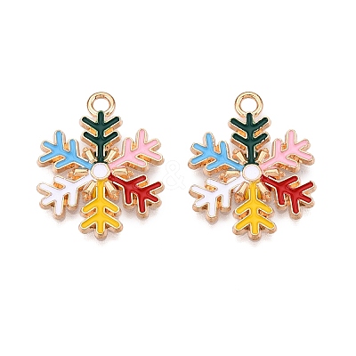 Christmas Theme Alloy Enamel Pendants ENAM-T020-10C-1