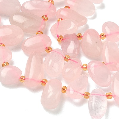 Natural Rose Quartz Beads Strands G-P604-A21-01-1
