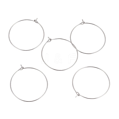 316L Surgical Stainless Steel Hoop Earring Findings STAS-G130-03P-30MM-1