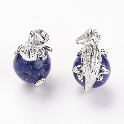 Natural Lapis Lazuli Pendants X-G-G713-I08-1