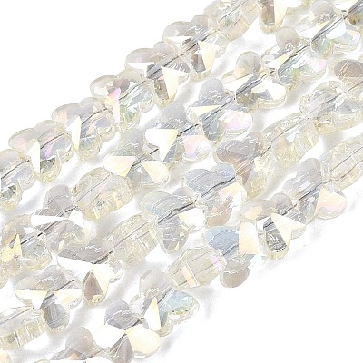 Electroplate Glass Beads Strands EGLA-Q135-04A-A08-1
