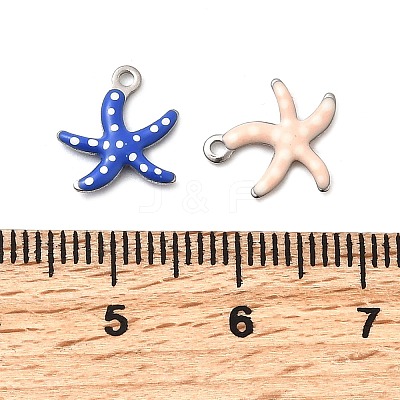 304 Stainless Steel Enamel Charms X-STAS-Q363-14I-P-1