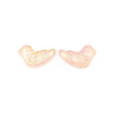 Handmade Frosted Glass Beads FOIL-CJC0004-02G-1