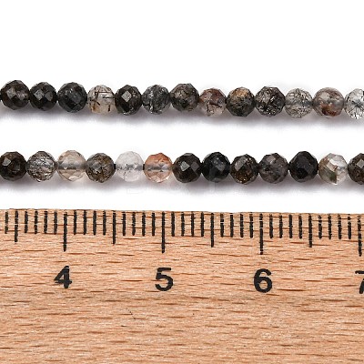Natural Black Rutilated Quartz Beads Strands LS-G-RM250104-C3-1