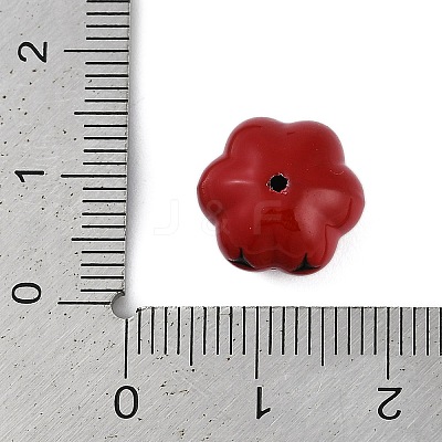 Halloween Theme Spray Painted Alloy Beads PALLOY-D029-03C-RS-1