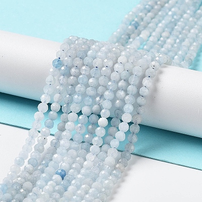 Natural Aquamarine Beads Strands G-J400-E18-01-1