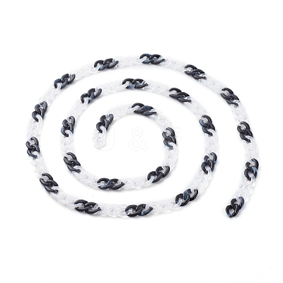 Handmade Acrylic Curb Chains AJEW-JB00943-1