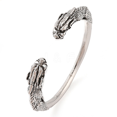 Tibetan Style Alloy Cuff Bangles BJEW-P337-03AS-1