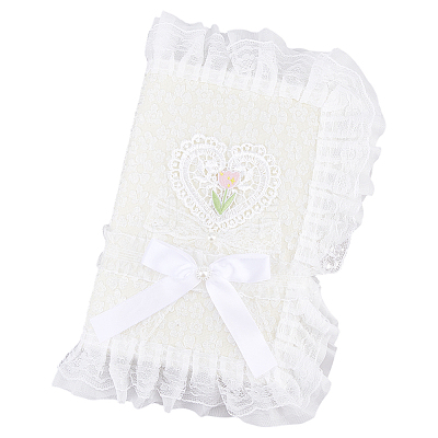 Polyester Lace Book Covers OFST-WH0002-59A-1