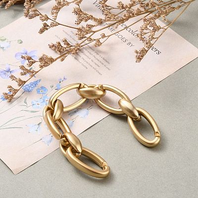 Handmade Opaque Spray Painted Acrylic Cable Chains AJEW-JB00798-01-1