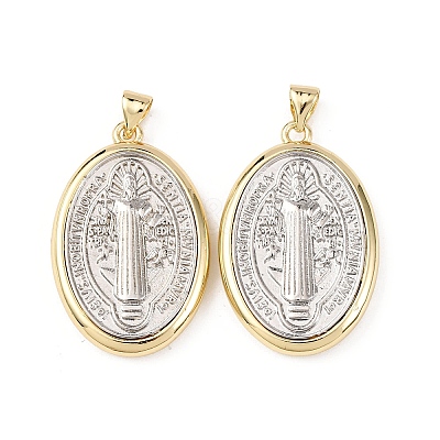 Brass Religion Pendants KK-K408-04G-06-1