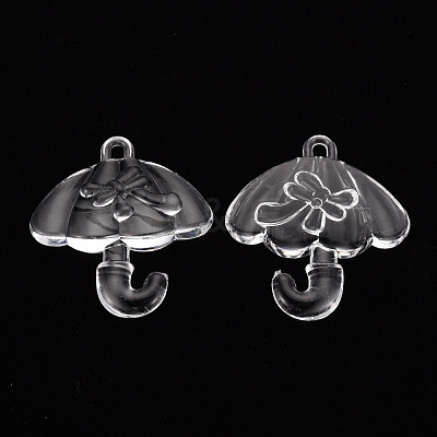 Transparent Acrylic Pendants TACR-T024-01B-205-1