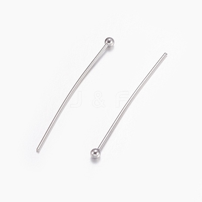 Tarnish Resistant 304 Stainless Steel Ball Head Pins S-STAS-O105-04-0.6x25-1