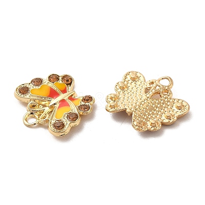 Rack Plating Alloy Enamel Pendants PALLOY-M216-06G-1
