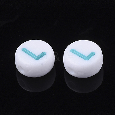 Initial Acrylic Beads X-OACR-E001-20L-1