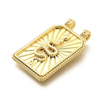Rectangle Brass Pendants KK-S508-03B-G-1