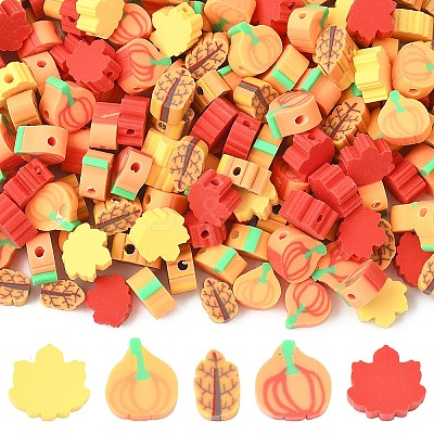 286Pcs Handmade Polymer Clay Beads CLAY-YW0002-58-1