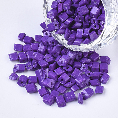 6/0 Baking Paint Glass Seed Beads SEED-S034-A08-1