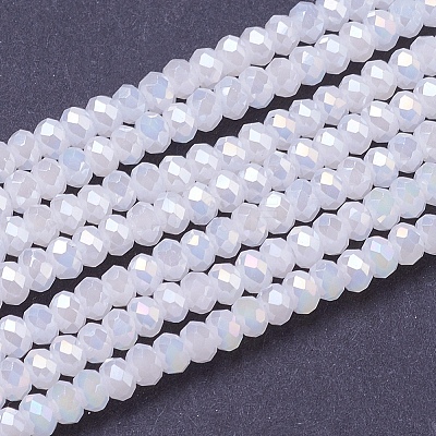 Electroplate Glass Beads Strands EGLA-R048-2mm-36-1
