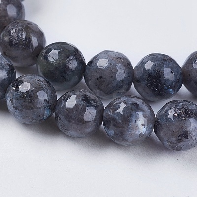Natural Larvikite Beads Strands LS-G-G542-8mm-27-1