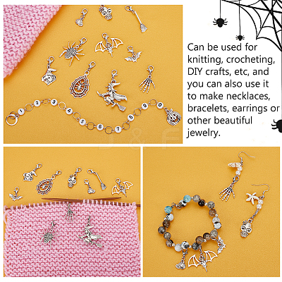 DIY Halloween Knitting Tool Sets HJEW-BC00026-1
