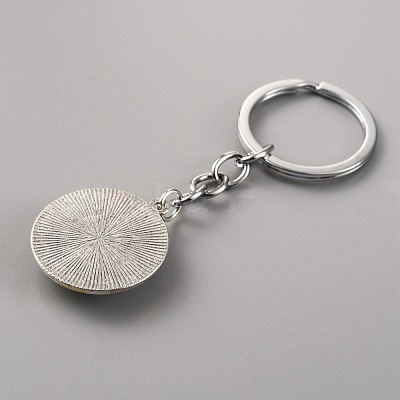 Glass Keychain KEYC-WH0024-18P-01-1