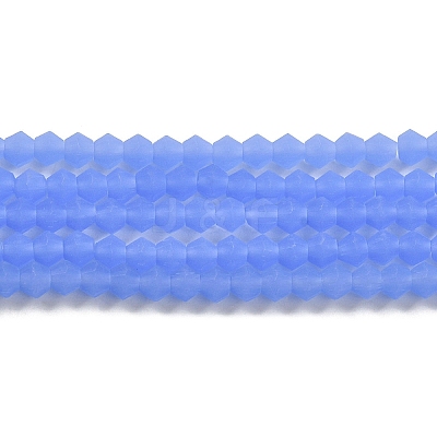 Imitation Jade Frosted Glass Bead Strands EGLA-A039-J4mm-MD04-1