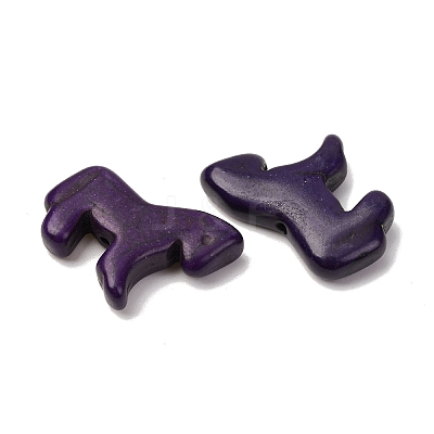 Synthetic Turquoise Dyed Horse Beads G-B015-10-1