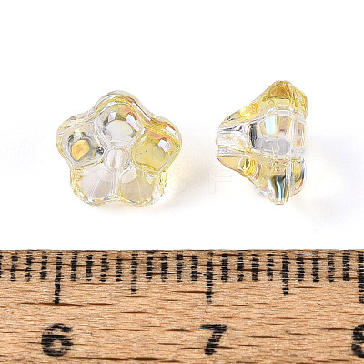 Electroplate Transparent Glass Beads Strands EGLA-N055-03A-10-1