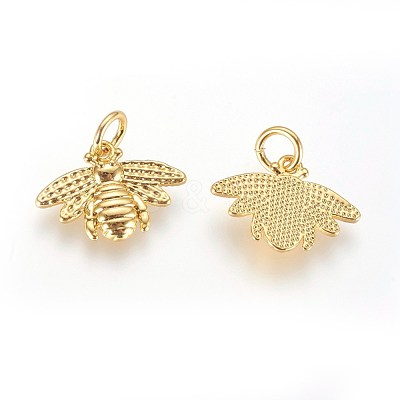 Brass Charms KK-G364-10G-1