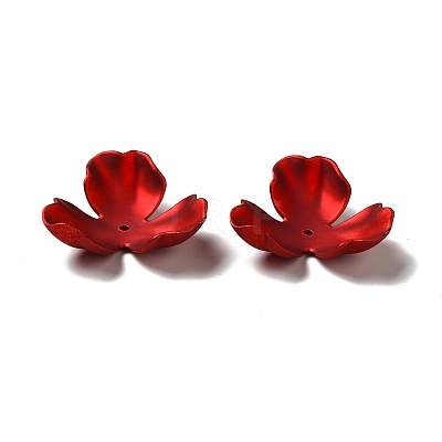 Rubberized Style Opaque Acrylic Bead Caps OACR-H016-08-1