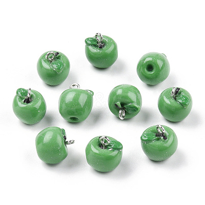 Apple Resin Charms LS-X-RESI-R184-04-1