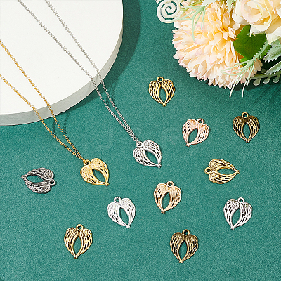 120Pcs 8 Styles Zinc Alloy Pendants FIND-WR0011-47-1