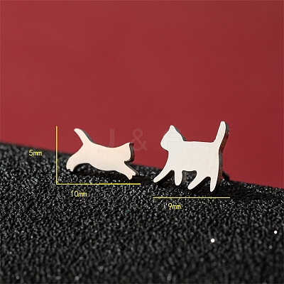Non-Tarnish Stainless Steel Stud Earrings PW-WG95520-30-1