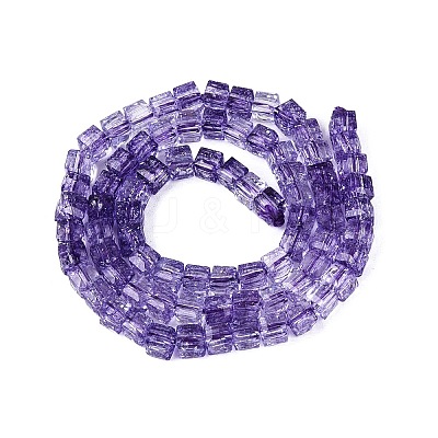 Crackle Transparent Glass Beads Strands GLAA-N062-4mm-10-1