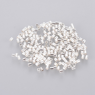 1700pcs 1.5mm Brass Tube Crimp End Beads X-E001-S-1