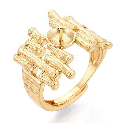Brass Cup Peg Ring Settings KK-N274-37G-1