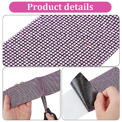 2Pcs Resin Rhinestone Glue Non-slip Car Door Stickers AJEW-GF0013-30B-1