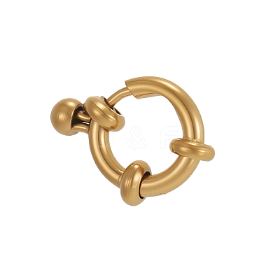304 Stainless Steel Round Spring Ring Clasp STAS-OY012-48G-1