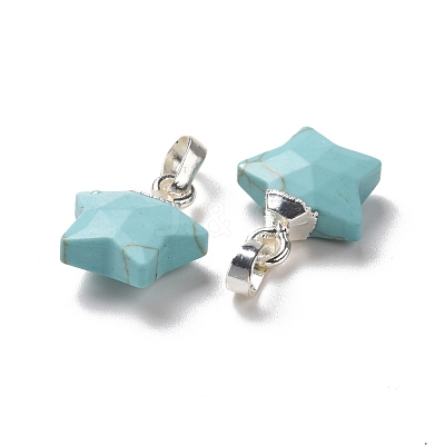 Synthetic Turquoise Charms G-F584-A20-S-1