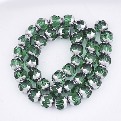 Electroplate Glass Beads Strands X-EGLA-T019-02E-1