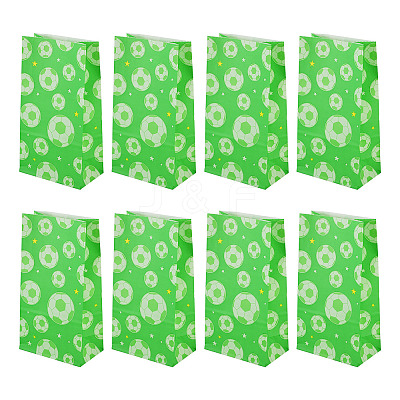 15Pcs Football Pattern Paper Bakery Bags ABAG-TA0002-32D-1