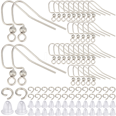 200Pcs 304 Stainless Steel Earring Hooks STAS-SP0001-44-1