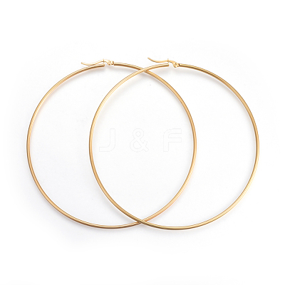 201 Stainless Steel Big Hoop Earrings EJEW-A052-20G-G-1