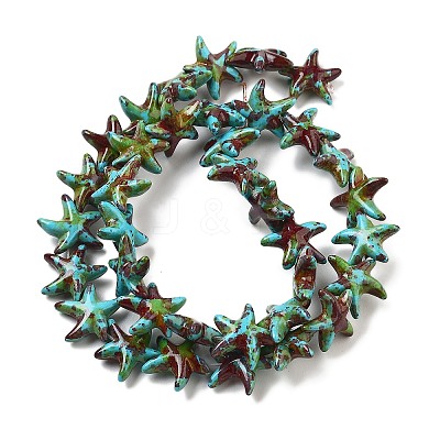 Synthetic Turquoise Dyed Beads Strands G-P507-04M-1